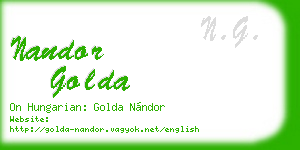 nandor golda business card