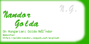 nandor golda business card